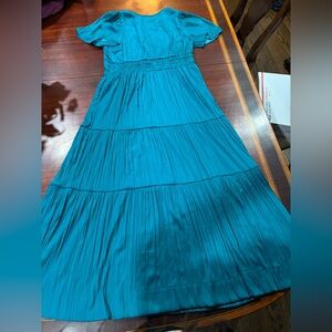 Anthropologie Teal Midi Dress